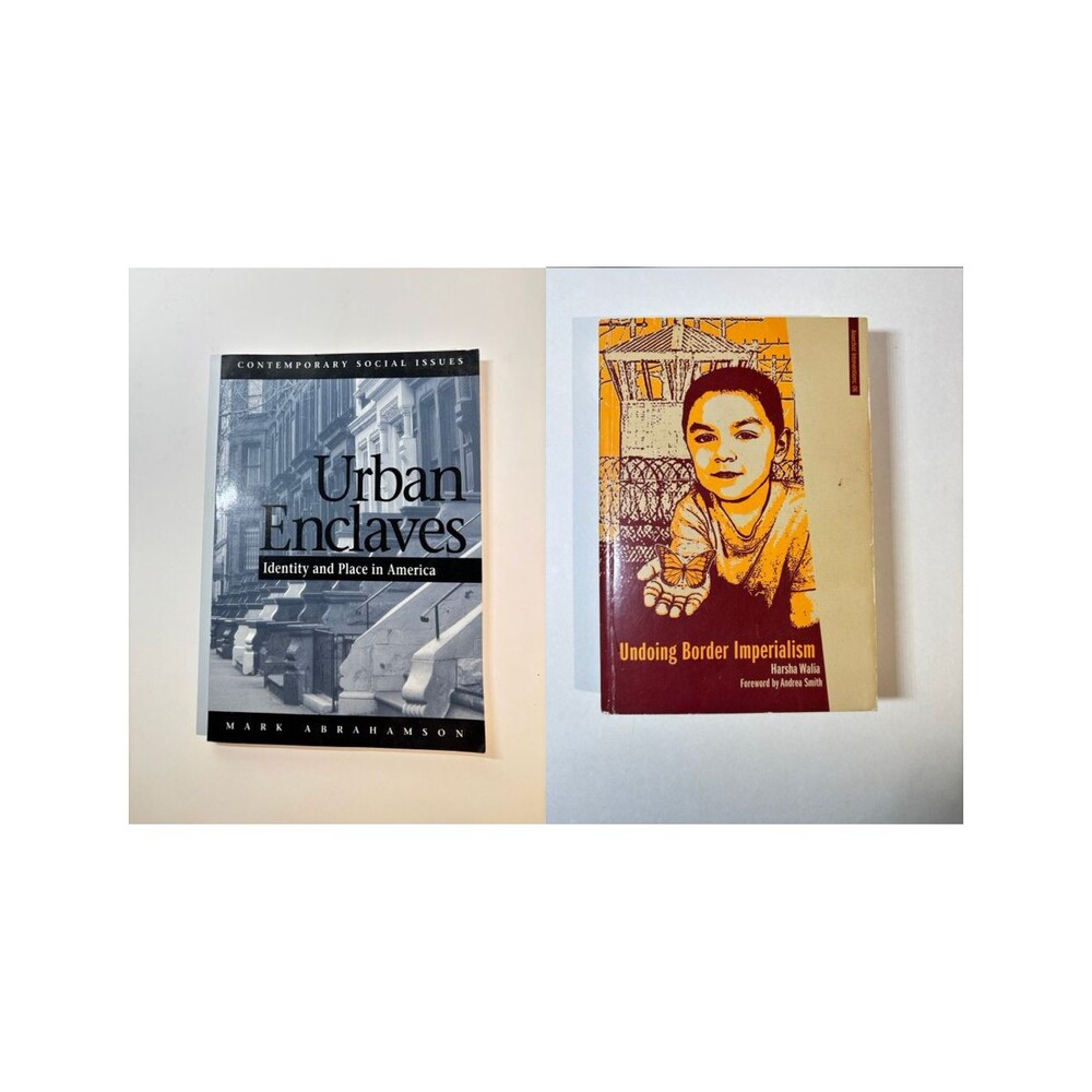 Lot of 2 Deep Thinker Books: Urban Enclaves; Undoing Border Imperialism V GOOD